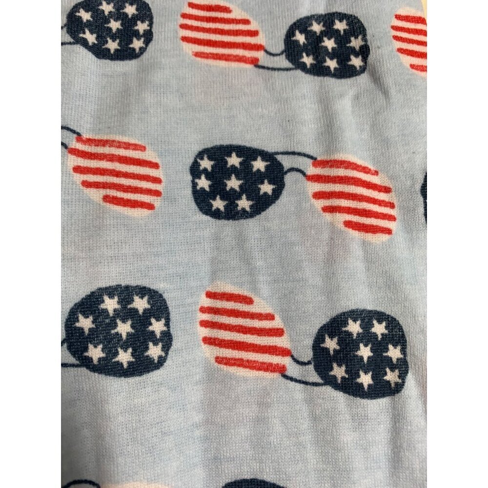 NWOT Cutie Pie Pajama Pants Baby Size 24 Months Blue Sunglasses Patriotic AD3 - Picture 3 of 5